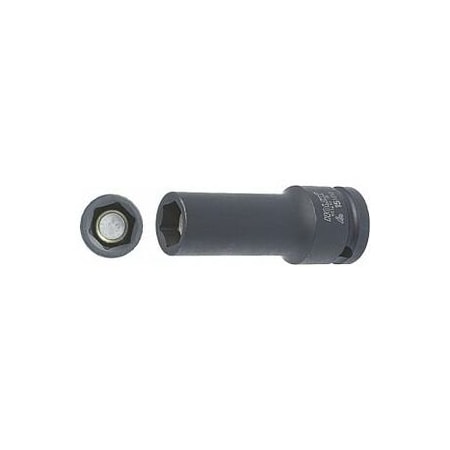 Holex 1/2 inch Drive Impact Socket, Magnetic, 24 mm, 651210 24 651210 24